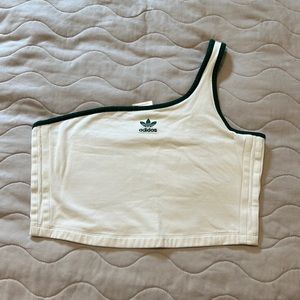 One shoulder Adidas crop top